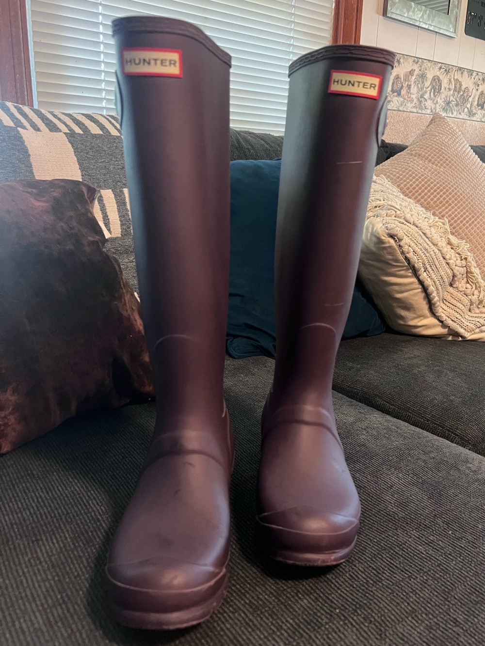 Hunter Tall Rain Boots in Deep Purple - Picture 3 of 7